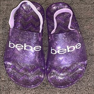 Bebe purple jelly sandals